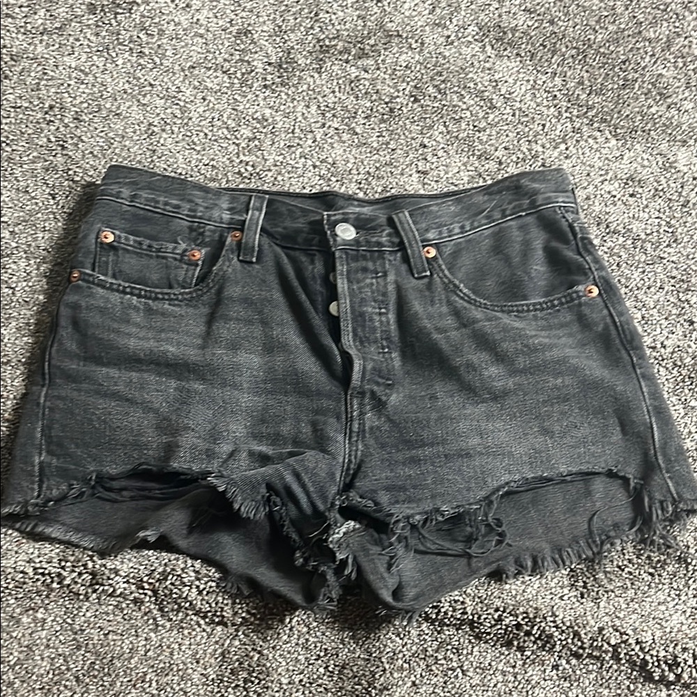 Black Denim Women's Shorts